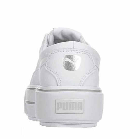 Puma KAIA Low Top Platform Women's Sneakers Casual Shoes White/Gray - Picture 4 of 6